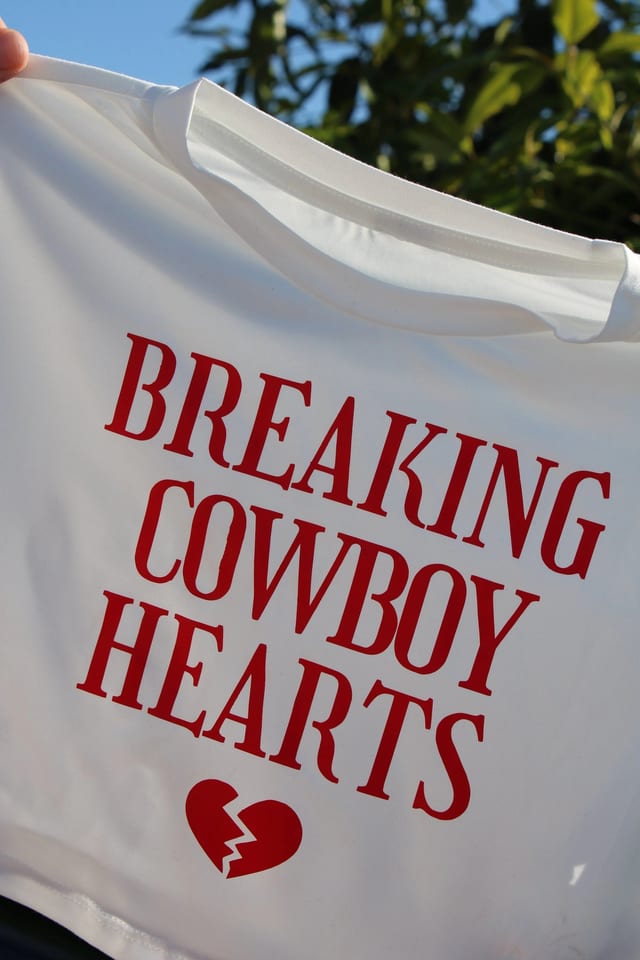Cowboy Hearts - Crop top